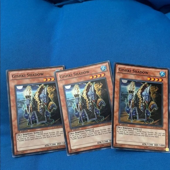 Yugioh Card Gishki Shadow And Vision Water TypeMonster 1stEditionShiny1996  NWOTS